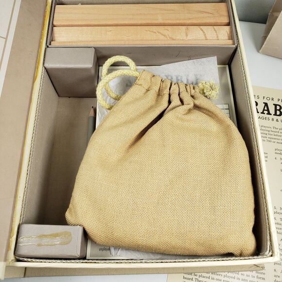 Hasbro Scrabble Crossword Game Vintage Bookshelf Edition Complete VG - Picture 9 of 16